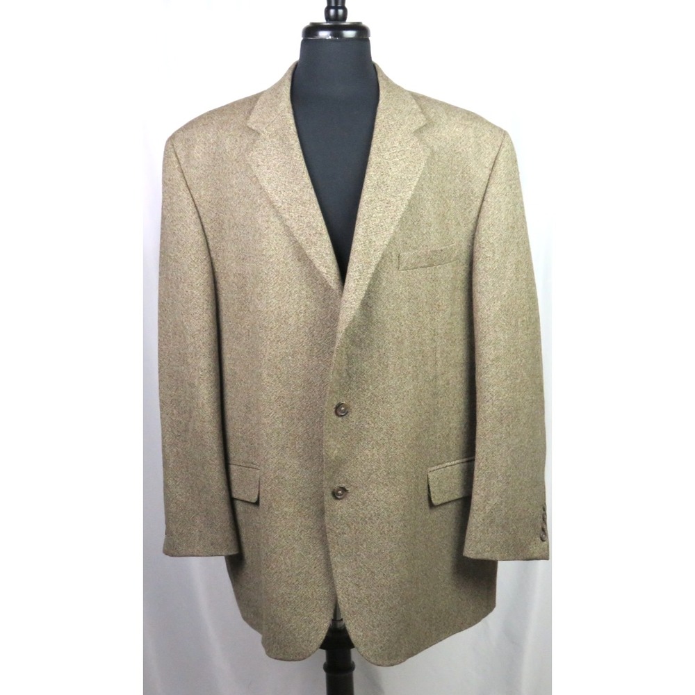 Lauren Ralph Lauren 100% Wool 3 Roll 2 Light‎ Brown Sport Jacket Blazer 50 REG